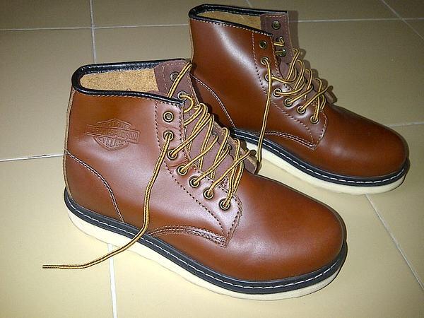 Sepatu Boot Harley Davidson - Coklat