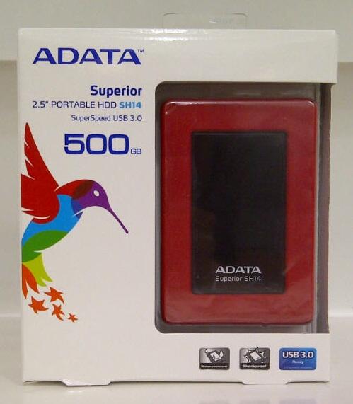 HDD ADATA SH14 External Portable USB 3.0 500GB (Water Resistant/Shockproof)