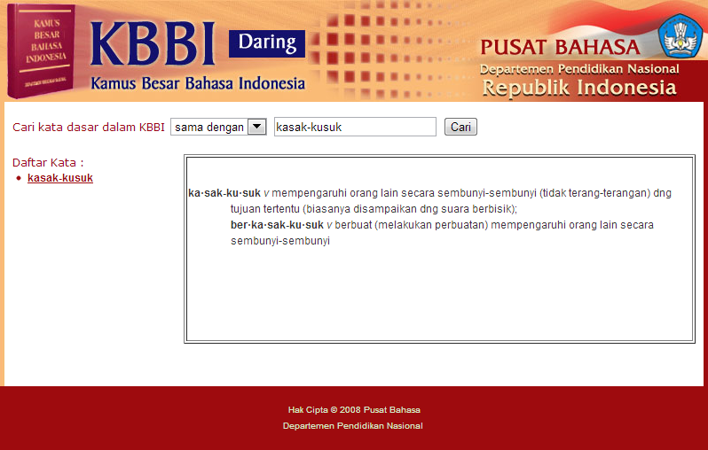 Definisi Kasak-kusuk