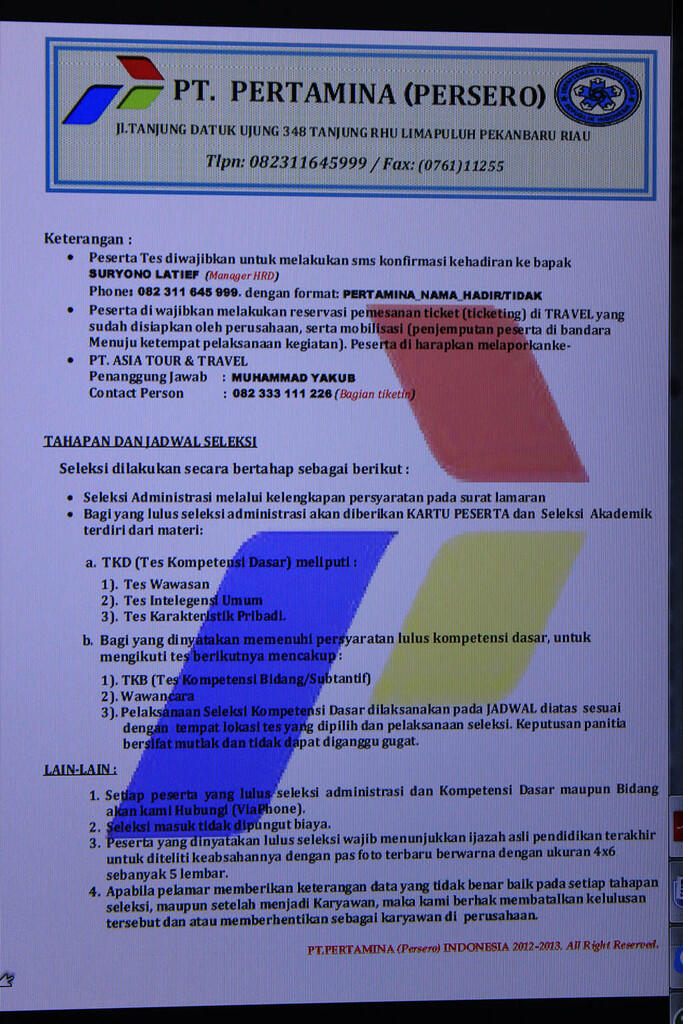 HATI -HATI Penipuan LOWONGAN KERJA mengatasnamakan PERTAMINA