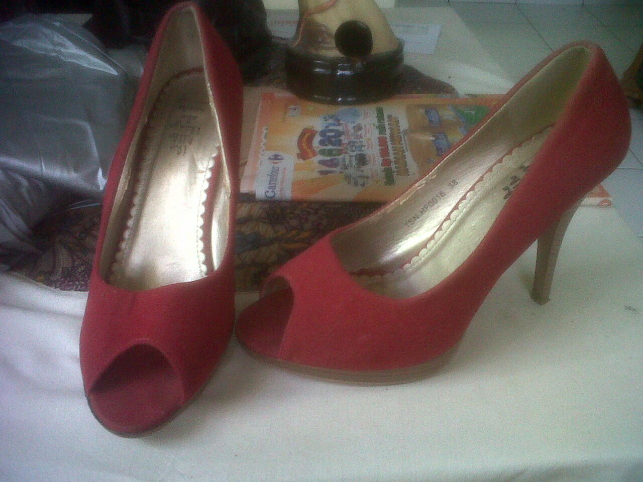 Red High Heels 2nd (second) 85% The Little Things She Need (TLTSN) size 38