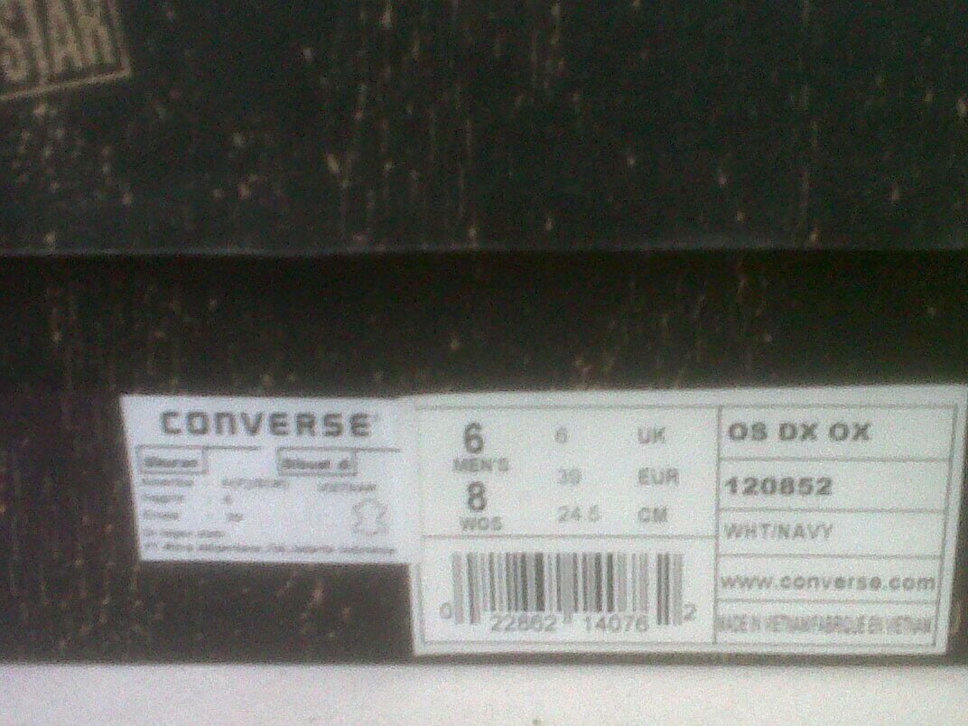 2nd (second) Converse OneStar white/navy leather size 39 OS DX OX 90%