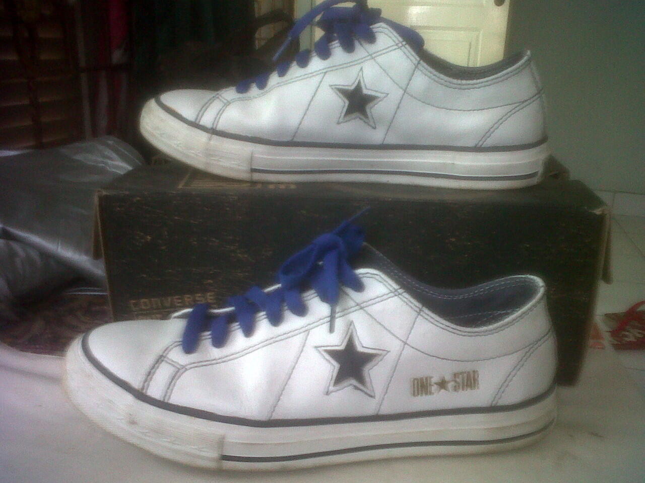 2nd (second) Converse OneStar white/navy leather size 39 OS DX OX 90%