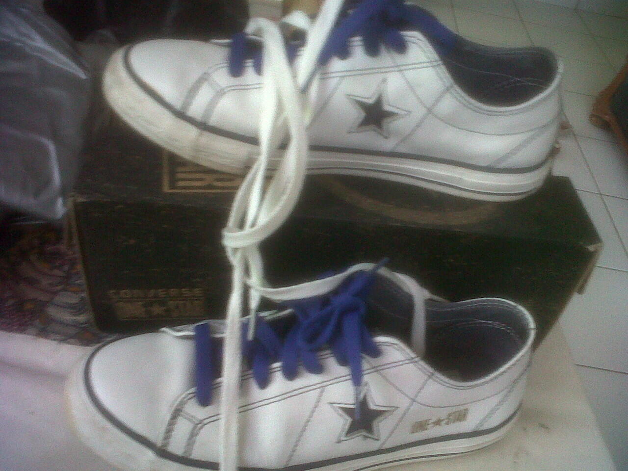 2nd (second) Converse OneStar white/navy leather size 39 OS DX OX 90%