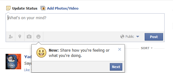 Cara Update Status Facebook dengan Emoticon