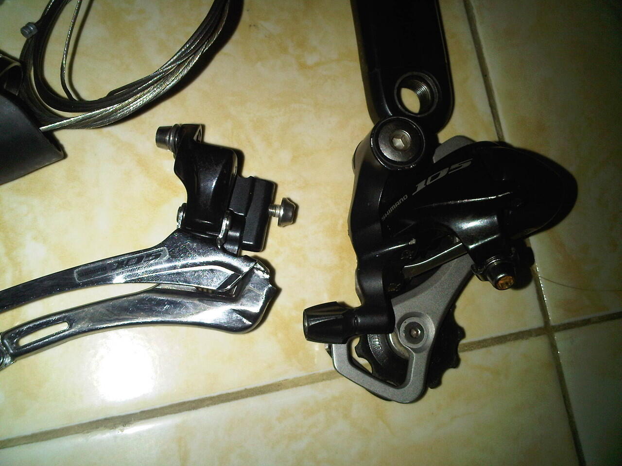 RD, FD, Sproket shimano 105 5700 Black roadbike