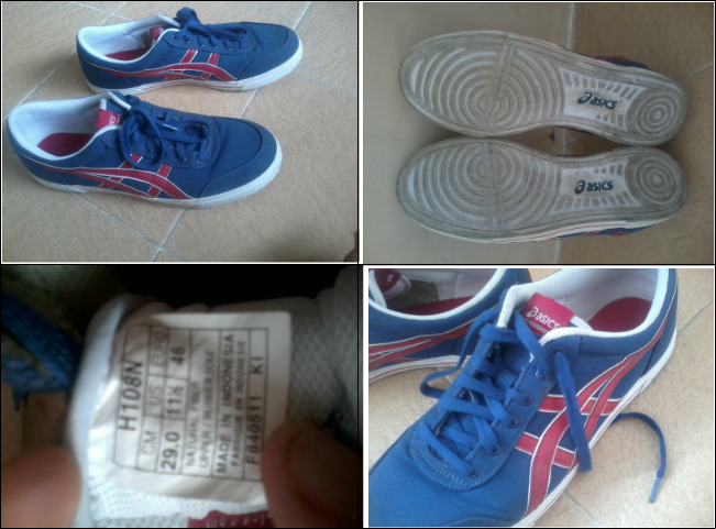 Asics Aaron Plus Biru. size 46 (29cm). Original, Murah!