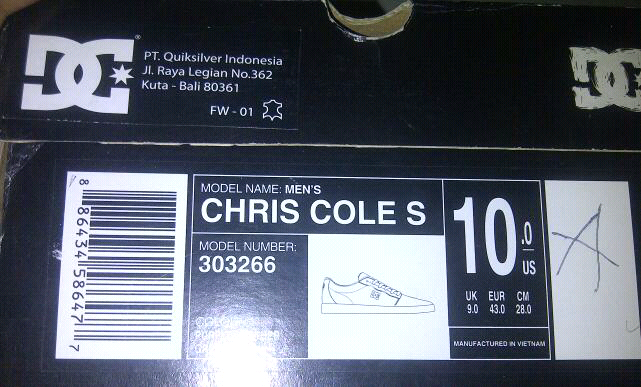 BNIB DC shoes original "CHRIS COLE - PURPLE"