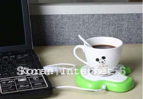 PENGHANGAT MINUMAN UNYU BENTUK APEL DENGAN KABEL USB