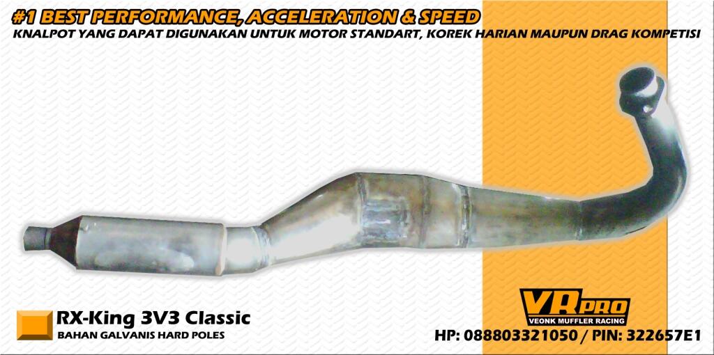 Jual Knalpot 3v3 classic buat RX KING buatan MALANG
