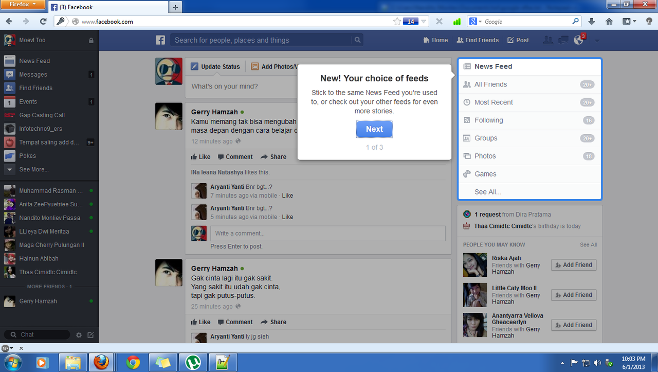 &#91;HOT&#93; Tampilan Terbaru dari Facebook 1 Juni 2013 - Layout Baru dari FB