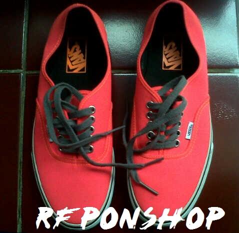 Ready Stock VANS AUTHENTIC FIERY RED/BLACK ORI (GSI)