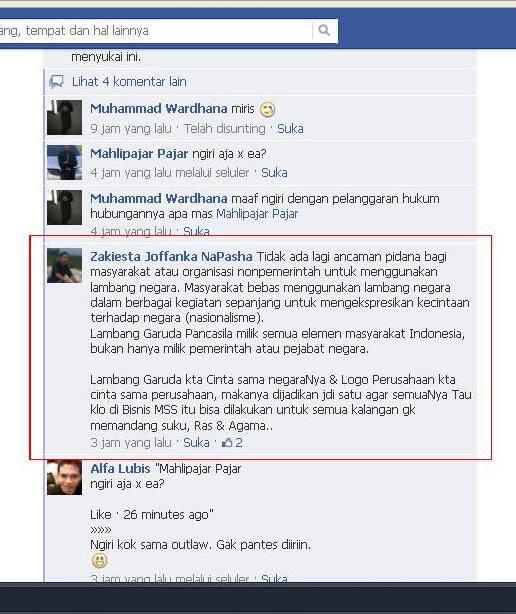 Nemu di FB Ababil anggota MLM.Merusak Lambang Negara Kita