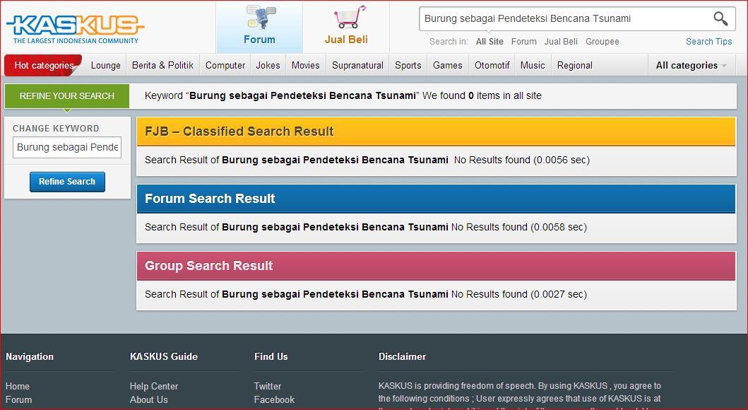 Burung sebagai Pendeteksi Bencana Tsunami