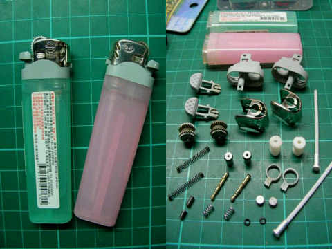 Miniatur motor unik dari korek gas