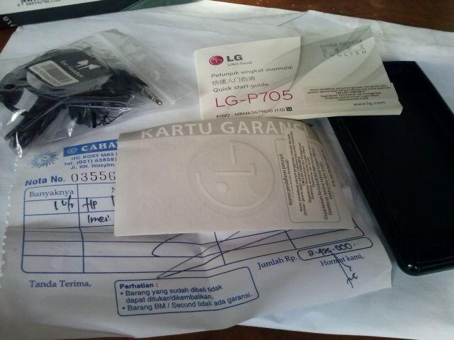 LG Optimus L7 P-705-Lengkap-Garansi
