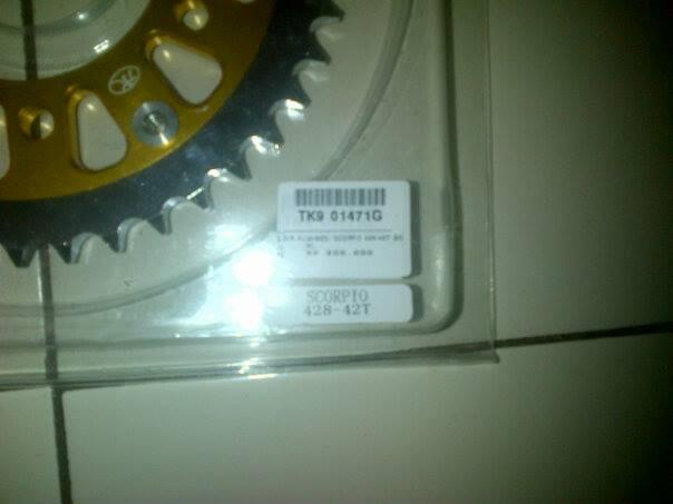 Vixion Gear TK 42 & Rante Vixion Baru....