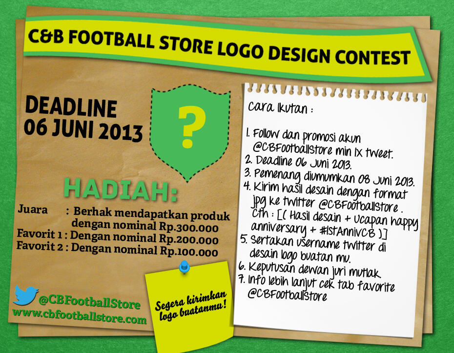 &#91;QUIZ ANNIVERSARY C&amp;B FOOTBALL STORE&#93; Banyak hadiah dan bisa dipilih langsung Gans!