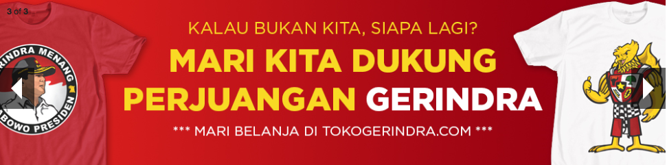 Kaos perjuangan GERINDRA TokoGerindra.com