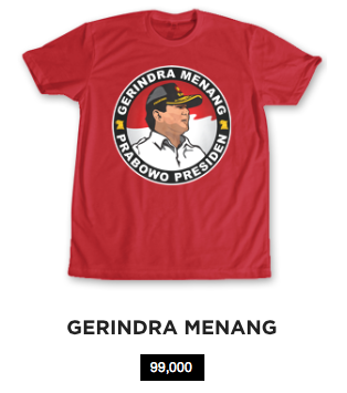 Kaos perjuangan GERINDRA TokoGerindra.com