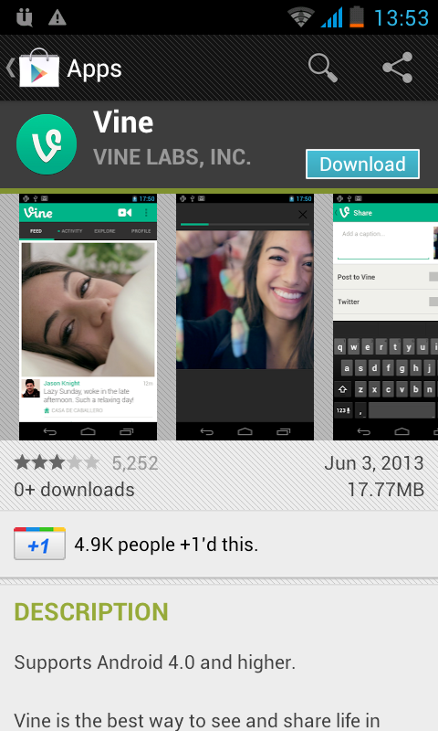 Aplikasi berbagi video 6 detik milik Twitter, Vine akhirnya tersedia untuk Android