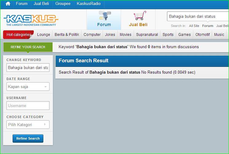 bahagia bukan dari status,,di simak yu..
