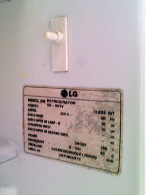 Kulkas LG 1 Pintu (Surabaya)