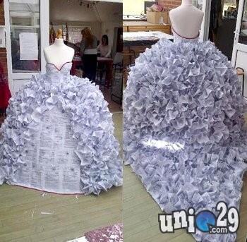 Gadis ini membuat gaun pengantin dari surat cerai