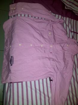 Kemeja Levis Strauss Original Slim Fit Warna Pink Tangan Panjang Baru