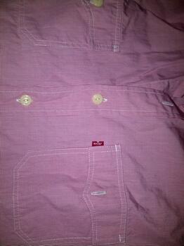 Kemeja Levis Strauss Original Slim Fit Warna Pink Tangan Panjang Baru
