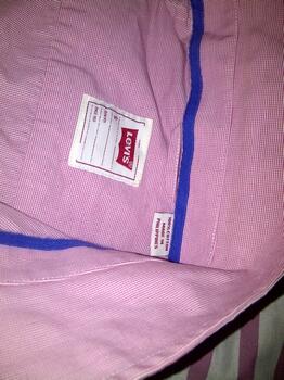Kemeja Levis Strauss Original Slim Fit Warna Pink Tangan Panjang Baru