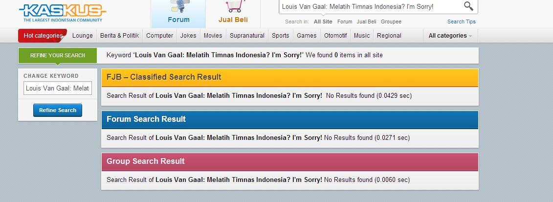 Van Gaal: Melatih Tim Indonesia? I'm Sorry