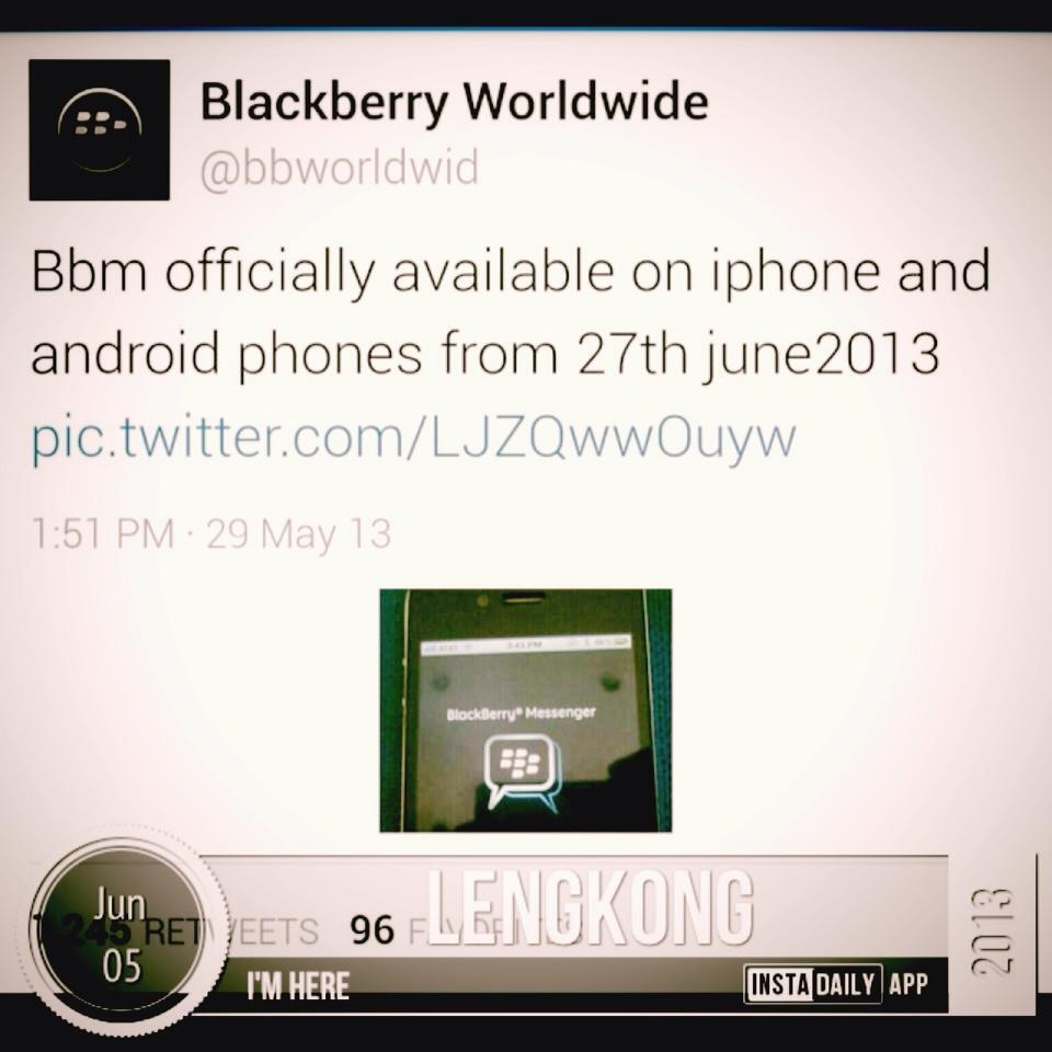 Blackberry Messenger for IOS and Android