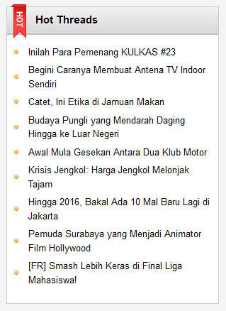 Indeks Hot Thread Bulan Juni 2013 (Part 01)