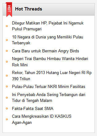 Indeks Hot Thread Bulan Juni 2013 (Part 01)