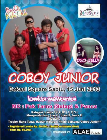 coboy junior ada di bekasi square loh tanggal 15 juni, comate masukkkkk