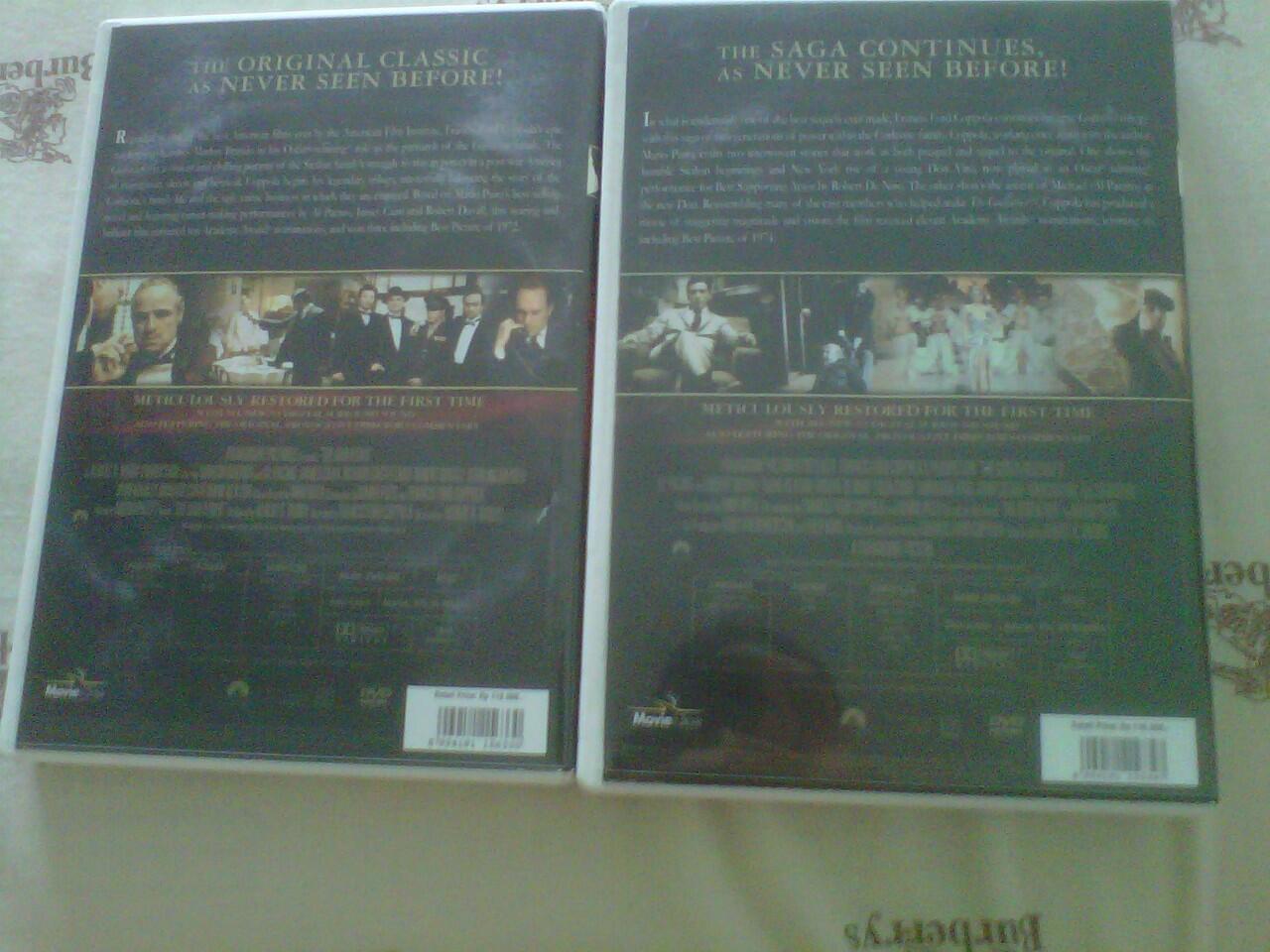 JUAL KASET DVD THE GODFATHER I dan II ORIGINAL MURAH!!!