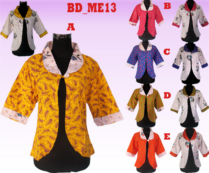 Bolero Bolak Balik bermotif Kancing Tengah khas Jogja