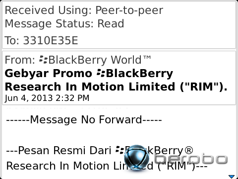 MODUS PENIPUAN BARU DAN CANGGIH VIA BLACKBERRY