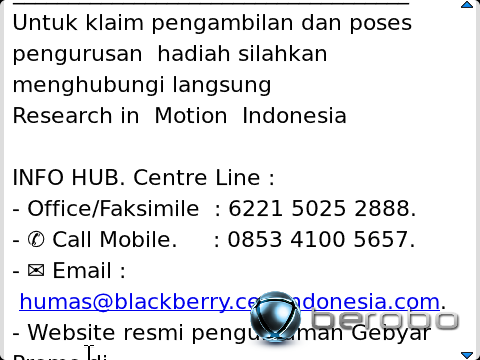 MODUS PENIPUAN BARU DAN CANGGIH VIA BLACKBERRY