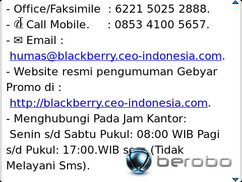 MODUS PENIPUAN BARU DAN CANGGIH VIA BLACKBERRY