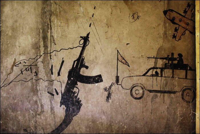 LUKISAN DIDING LUCU PERANG AFGANISTAN : USA VS TALIBAN