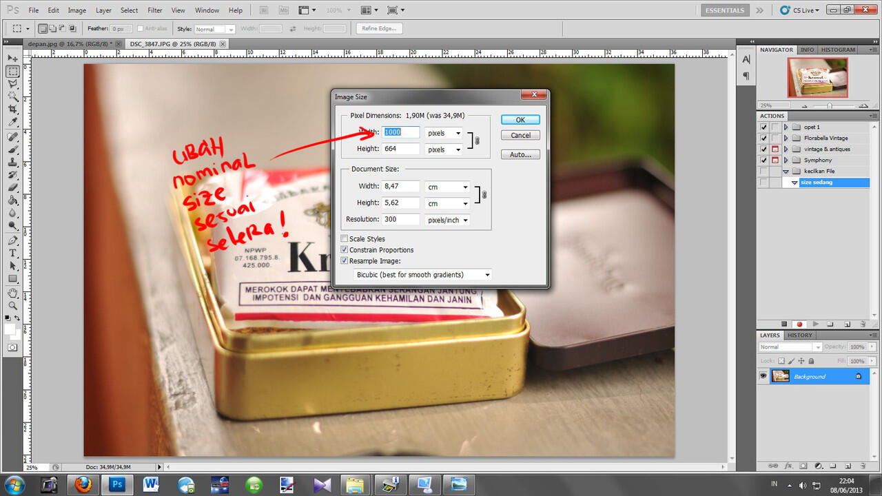 Yang belum paham bikin action di photoshop masuk sini gan.... !