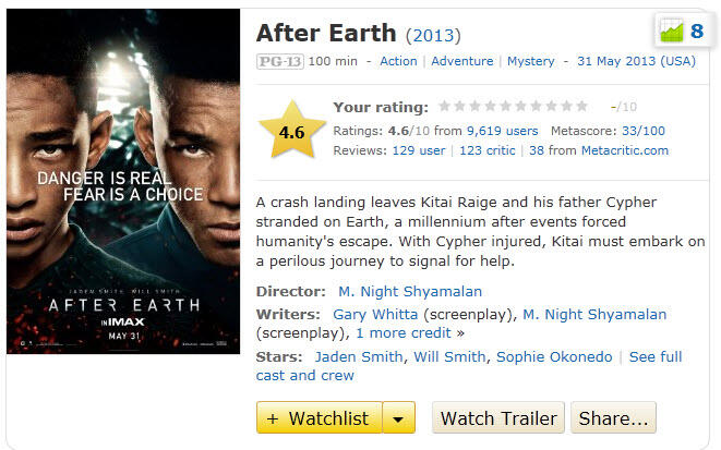 film terbaru Will Smith dan anaknya ...AFTER EARTH