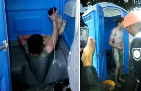 Foto-foto Orang yang Terjebak di Tempat yang Tak Terduga
