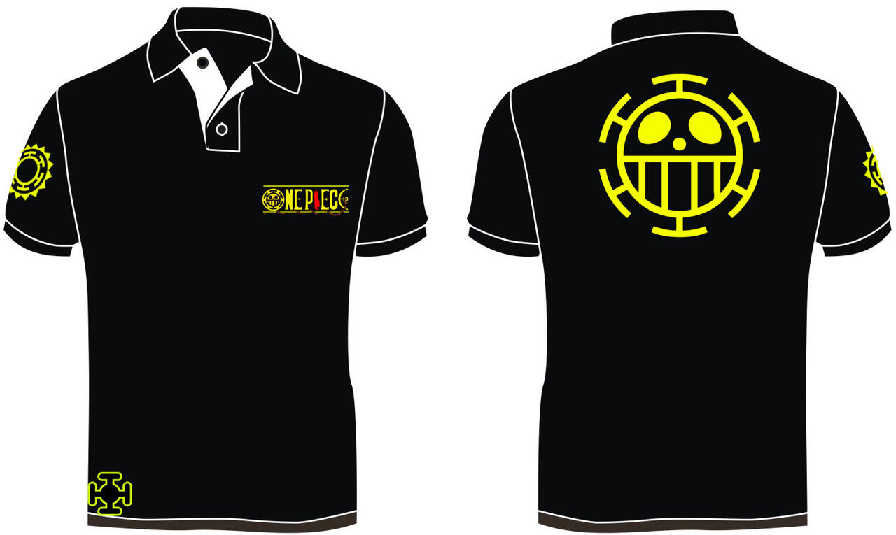 kaos/tshirt polo logo anime,one piece,naruto,kamen rider,kaos distro (aink shop)