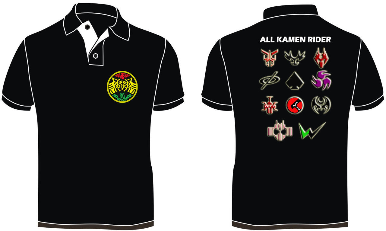 kaos/tshirt polo logo anime,one piece,naruto,kamen rider,kaos distro (aink shop)