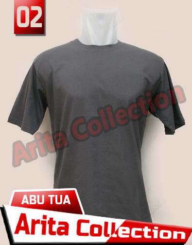 Kaos Polos Distro Bandung Murah Warna Abu Tua