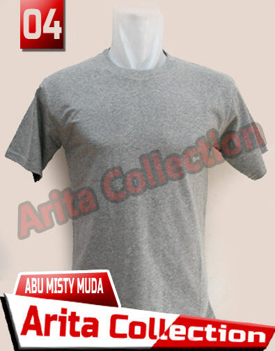 Kaos Polos Distro Bandung Murah Warna Abu Misty Muda