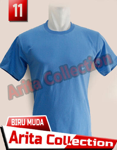 Kaos Polos Distro Bandung Murah Warna Biru Muda
